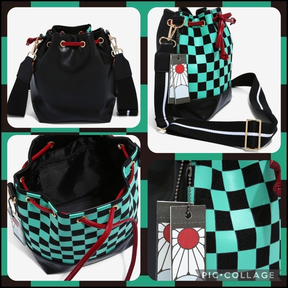 DEMON SLAYER: Tanjiro Crossbody Bucket Bag & Bifold Wallet - Picture 2 of 8